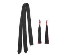 HEANUJJ Vintage Black Hanfu Headband with Tassel, Elegant Traditional Chinese Hair Accessory for Festival and Daily Looks, Cloth and Resin Material with Stable Structure and Face-framing