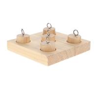 HEANUJJ Wear-Resistant Parakeet Wooden Parrot Interactive Chewing Accessory for Pet Bird Training and Loneliness Relief