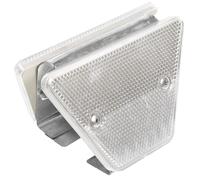 HEANUJJ White Road Reflector Delineator Reflective Design PC and Iron Material Sleek Stylish Safety Enhancer for Both Sides of Road Use