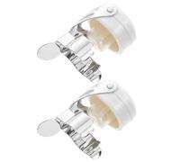 HEANUJJ Wine Bottle Stoppers Easy to Use 2pcs with Unique Round Design Stainless Steel Decorative Beverage Bottle Plugs for Home and Bar Use
