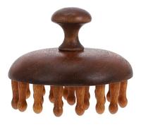 HEANUJJ Wooden Massage Comb Wide Tooth Comb Scalp Massager Break Resistance Strong Wear Resistance Round Shaped Gift for Your Wife