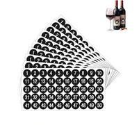 Heanvmyss 1 to 50 Small Stickers,10 Sheets Vinyl Consecutive Number Stickers,Round Number Sticky Adhesive Labels for DIY Art Crafts Organizing Inventory Storage Boxes(Black,1 Inch)