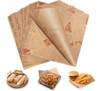 Heanvmyss 100 PCS Cheese Wrap Paper,Food Grade Wrap,Food Packaging Paper for Rosating,BBQ,Baking,Cookies,Sandwich,Bread(20x30cm)