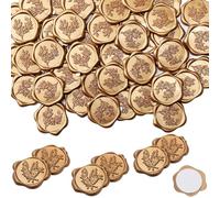 Heanvmyss Gold Wax Seal Stickers,20 Pcs Envelope Self-Adhesive Seal Stickers,Embossed Decorative Sticker for Wedding Party Invitations,Greeting Cards,DIY