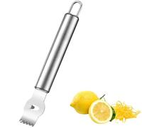 Heanvmyss Handheld Lemon Zester Grater,Cheese Grater,Citrus Orange Peeler Stainless Steel,Professional Lemon Slices,Kitchen Peeler Tool for Gin Cocktails,Lime,Chocolate,Ginger,Garlic(Silver)