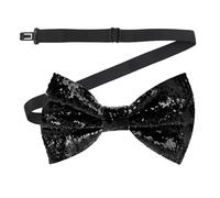 Heanvmyss Sequins Bow Tie for Men,Glitter Bow Tie,Adjustable Strap Buckle Sparkly Bow Ties,Men's Pre-Tied,Shiny Bowtie for Party Fancy Dress Costume(Black)