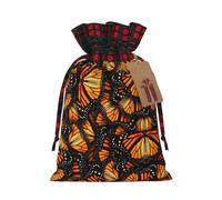 Heaps Of Orange Monarch Butterflies Gifts Bag Christmas Wrapping Storage Bag Fabric Storage Tags Christmas Accessories Xmas