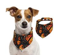 Heaps Of Orange Monarch Butterflies Print Christmas Pet Scarf Accessory For Winter Wear Seasonal Present And Holiday Outfit