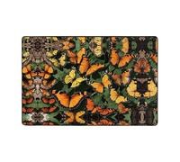 Heaps of Orange Monarch Butterflies -Print Flannel Area Rugs 36x24 Inch & 72x48 Inch with Memory Foam for Living Room Office Bedroom Non Slip Base.