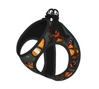Heaps Of Orange Monarch Butterflies Print Pet Leash Vest,Breathable Mesh Pet Harness, Reflective For Small Medium Dogs Safe Easy Walking