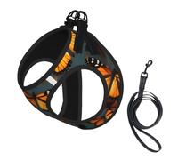 Heaps Of Orange Monarch Butterflies Print Reflective No Choke Pet Vest Harness,Adjustable Soft Padded Dog Harness With Easy Control Handle