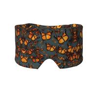 Heaps of Orange Monarch Butterflies Print Sleep Eye and Ear Muffs for Sleeping with Adjustable Strap for Travel Nap Shift Work Office