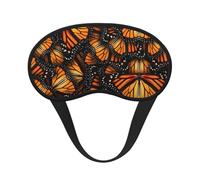 Heaps of Orange Monarch Butterflies Print Sleep Mask for Side Sleepers Cute Blackout Eye Mask Shades Cover for Home or Travel