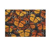 Heaps of Orange Monarch Butterflies Printed Jigsaw Puzzle 14.4x9.8 CM, Rectangular Puzzle Challenging Game for Adults Gifts, Family Fun Decorative Wall Decor