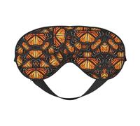 Heaps of Orange Monarch Butterflies Printing Rest Sleep Eye Mask, Soft Eye Mask for Home & Camping, Blocks Light, Comfortable for Most Users