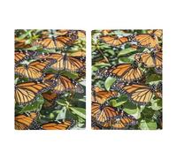 Heaps of Orange Monarch Butterflies PU Leather Passport Holder, Multiple Pockets Passport Cover, Travel Document Organizer for Men Women