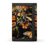 Heaps of Orange Monarch Butterflies Wallet,Credit Card Holder,Three-fold Wallet for Passport Covers, Purse Passport Bag for Men Women