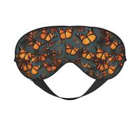 Heaps of Orange Monarch Butterfly Sleep Mask for Women Men Comfortable Eye Mask for Travel, Nap and Sleep