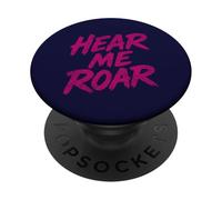 Hear Me Roar - Pink Brush Retro Animal Energy Wildcat PopSockets Adhesive PopGrip