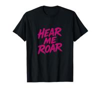 Hear Me Roar - Pink Brush Retro Animal Energy Wildcat T-Shirt