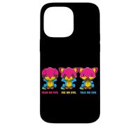 Hear No Evil see not an evil Talk No Evil Three Pansexual Case for iPhone 14 Pro Max