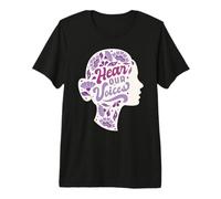 Hear Our Voices Feminist Floral Empowerment Premium T-Shirt