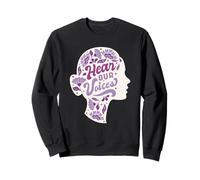 Hear Our Voices Feminist Floral Empowerment Sweatshirt