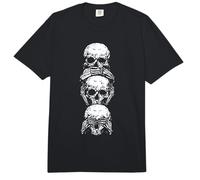 Hear See Speak No Evil Halloween Skull Skeleton Bones Gothic Comfort Colors Adult Heavyweight T-Shirt