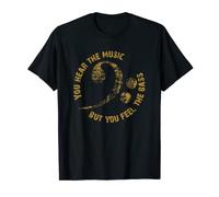Hear the Music Feel the Bass Guitar Player Bass Clef T-Shirt