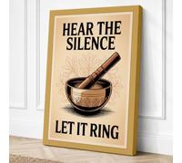 Hear the Silence Vintage Canvas Wall Art Print 24x16 Inch (61 x 41 cm)