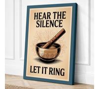 Hear the Silence Vintage Canvas Wall Art Print 24x16 Inch (61 x 41 cm)