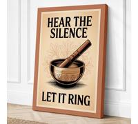 Hear the Silence Vintage Canvas Wall Art Print 24x16 Inch (61 x 41 cm)