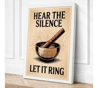 Hear the Silence Vintage Canvas Wall Art Print 24x16 Inch (61 x 41 cm)