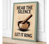 Hear the Silence Vintage Canvas Wall Art Print 30x20 Inch (76 x 51 cm)