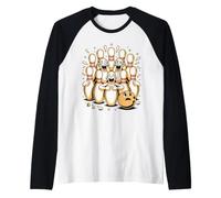 Hear the Ten Pins Laughing Bowling Bowler Pun Raglan Baseball Tee