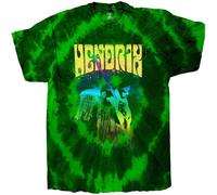 Hear The Vibe Tie Dye T-Shirt Jimi Hendrix Green M