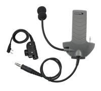 Hearangel Boom Microphone/Ken 2 Pin PTT Kit Compatible with Walker's Razor Slim Earmuffs,Covert Ear Defender to Communicated Earmuff