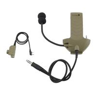 Hearangel Boom Microphone/Ken 2 Pin PTT Kit Compatible with Walker's Razor Slim Earmuffs,Covert Ear Defender to Communicated Earmuff