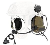 Hearangel Tactical Headset,Sound Pickup Headphone with ARC Rail Adapter Hearing Protection with Gel Ear Pads for Airsoft Sports (Army Green)