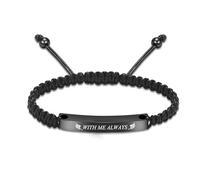 Hearbeingt Cremation Jewelry Urn Bracelet for Ashes Braided for Women Men Adjustable Memorial Keepsake Rope Braided Cremation Bracelet for Ashes of Loved Ones, M, Stainless Steel, not