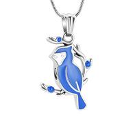Hearbeingt Hummingbird Cremation Jewelry Circle of Life Eternity Urn Ashes Necklace for Women Men Crystal Memorial Pendant Ash Jewelry of Loved One, Stainless Steel, No Gemstone