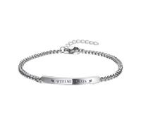 Hearbeingt Memorial Ashes Bracelet,Cremation Jewelry Urn Bracelet for Ashes Adjustable Classic Crystal Keepsake Bangle for Women, M, Stainless Steel, not