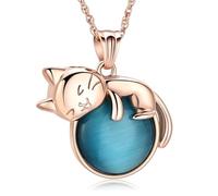 Hearbeingt Urn Necklace for Ashes for Women Men Moon Cat Cremation Jewelry for Ashes Pendant Memorial Necklace Gift, Stainless Steel, No Gemstone