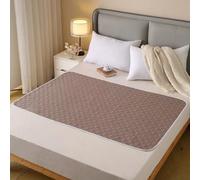 Hearda 2 PCS Incontinence Bed Pad Reusable Washable for Incontinence Kids Adults Elderly, Bed Wetting Sheets Absorbent Waterproof Non-slip Modern Prints Mattress Protector (Brown,115x200cm)