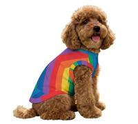 Hearda 3D Colorful Lightweight Dog Cooling Vest, Breathable Ice Silk Dog Cooling Coat, Summer Sun Protection Jacket for Puppy Small Medium Pet & Cats Walking Hiking Outdoor (Multicolored,L)
