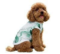 Hearda Abstract Marble Style Lightweight Dog Cooling Vest, Breathable Ice Silk Dog Cooling Coat, Summer Sun Protection Jacket for Puppy Small Medium Pet&Cats Walking Hiking Outdoor (Dark Green,S)