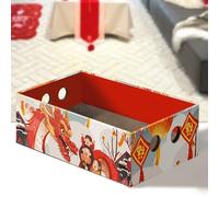 Hearda Cat Scratch Mat, Rectangular Cat Scratching Mats Box, Corrugated Cardboard Scratcher, Protects Furniture & Sofa, Couch Carpets Rug (Dragon,47x31.5x14cm)