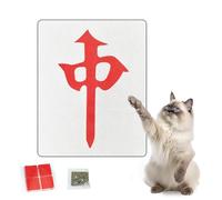 Hearda Cat Scratching Board with Catnip and Adhesive Tape, Mahjong style Wall-Mounted Corrugated Cardboard Cat Scratch Pad for Indoor Cats Grinding Claws Nails, Protects Furniture & Sofa (Middle)