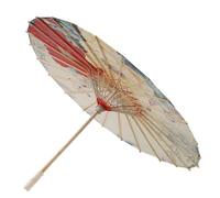 Hearda Chinese Paper Umbrella, Large Stick Oiled Paper Umbrellas Classical DIY Painting Handmade Parasol with Wooden Handle for Art Dance Wedding Bridal Party Decor (Peony Flower F)