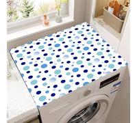 Hearda Colorful Polka Dot Washer and Dryer Top Protector Mat,Absorbent Washer Dryer Top Protector Mat Non-Slip Washing Machine Cover,for Kitchen Laundry Room Countertop Pad (Blue,30x40cm)